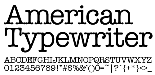 American Typewriter I Love Nyで使われたタイプライター書体 フォントブログ
