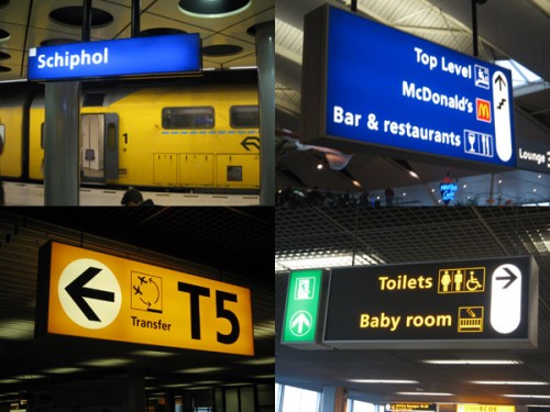 アムステルダム スキポール空港はfrutigerづくし フォントブログ